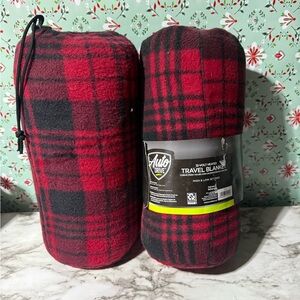 Red and Black Travel Blanket
